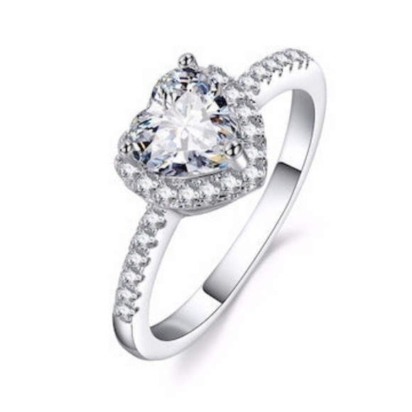 Fashion Jewelry Jewelry - ELEGANT HEART SILVER RING